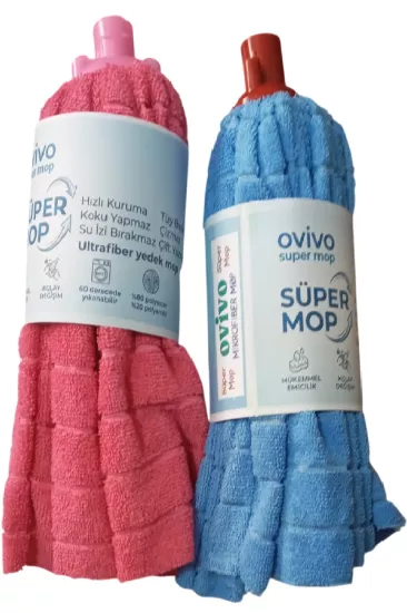 Ovivo Mikrofiber Süper Mop Yedek Ucu 2 Adet