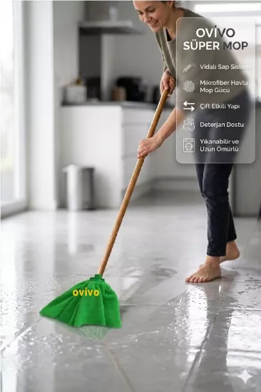 Ovivo Mikrofiber Süper Mop Yedek Ucu 2 Adet