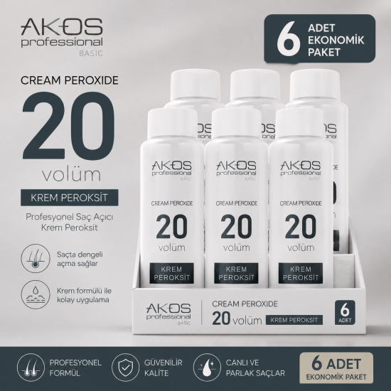 Akos Krem Peroksit 20 Volüm %6 60ML-6 Adet