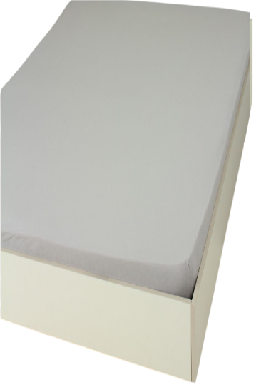 Altın Karma Jersey Penye Pamuklu 100x200 cm Tek Kişilik Lastikli Çarşaf Çok Açık Gri