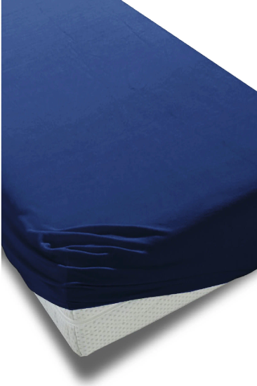 Altın Karma Jersey Penye Pamuklu 100x200 Cm Tek Kişilik Lastikli Çarşaf Lacivert