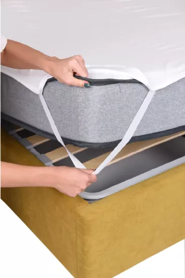 Derbey 150x150 Cm Sıvı Geçirmez Yatak Koruyucu Pamuklu Alez