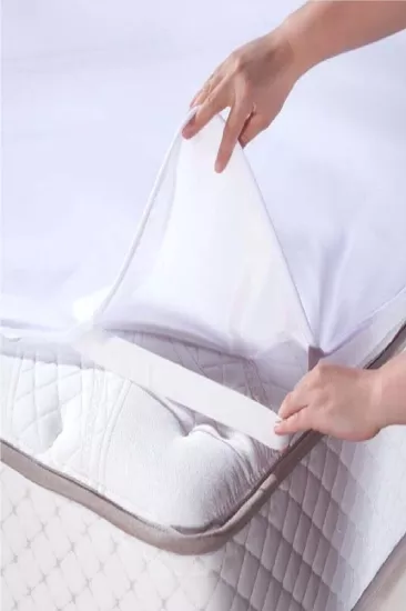 Divanev 150x150 Cm  Sıvı Geçirmez Alez Pamuklu Yatak Koruyucu Köşe Lastikli 