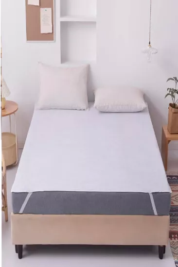 MyCey Sıvı Geçirmez Yatak Koruyucu Alez 200x240 Cm Pamuklu Köşe Lastikli Çift Kişilik