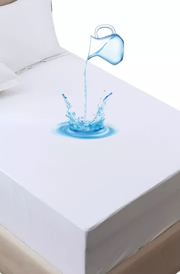 MyCey Fitted Çift Kişilik Alez 160x200+30 Cm  Micro Kumaş Sıvı Geçirmez   Yatak Koruyucu Alez