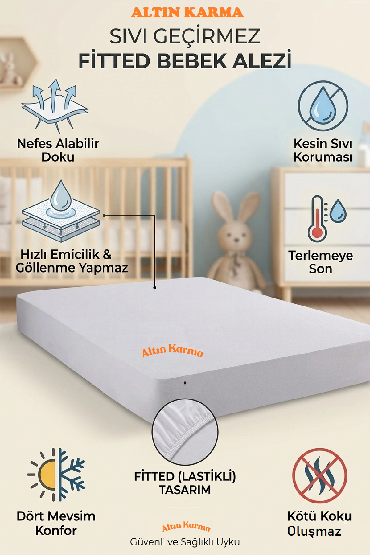 Altın%20Karma%20%2060x120%20Cm%20Sıvı%20Geçirmez%20Micro%20Fitted%20Alez%20Bebe%20ÇocukYatak%20Koruyucu%20Alez