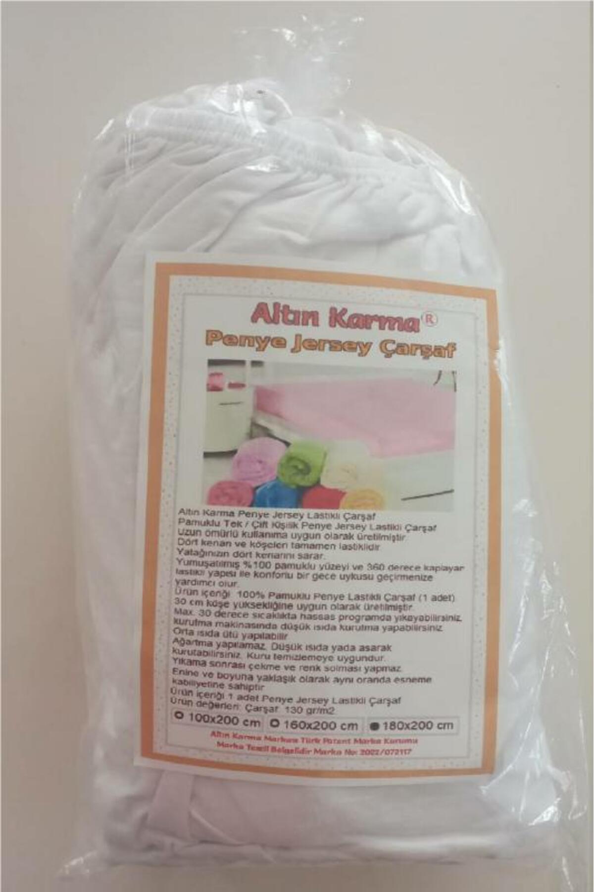 Altın%20Karma%20Jersey%20Penye%20Pamuklu%20100x200%20cm%20Tek%20Kişilik%20Lastikli%20Çarşaf%20Beyaz